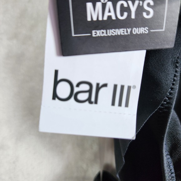 Bar III Womens Small Black Resort Solids Cowl Neck Cutout One Piece Swimsuit New - Picture 6 of 8